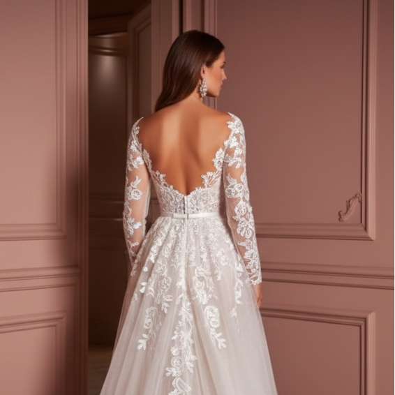 Plus Size Sleeve Wedding Dress Lace Applique Short Tulle Gown
