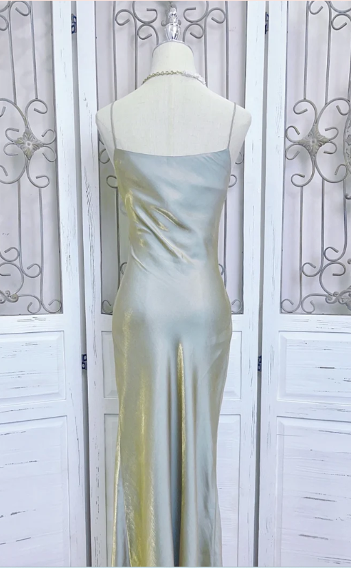 Fashion Mermaid Spaghetti Straps Long Prom Dress,V Neck Party Evening Dress