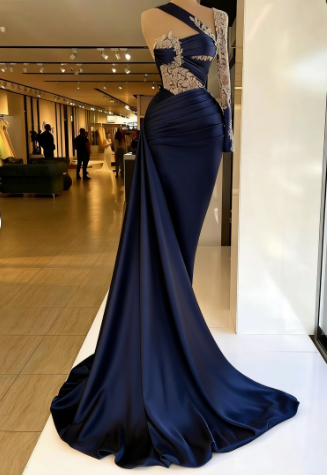 Lace prom dresses, evening dresses, custom make prom dress, arabic prom dress, new arrival evening dresses, fashion evening gowns, elegant prom dress