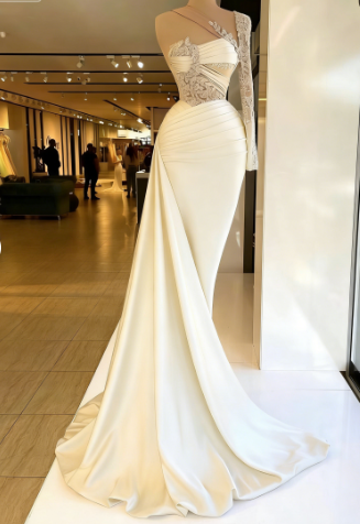 Lace prom dresses, evening dresses, custom make prom dress, arabic prom dress, new arrival evening dresses, fashion evening gowns, elegant prom dress
