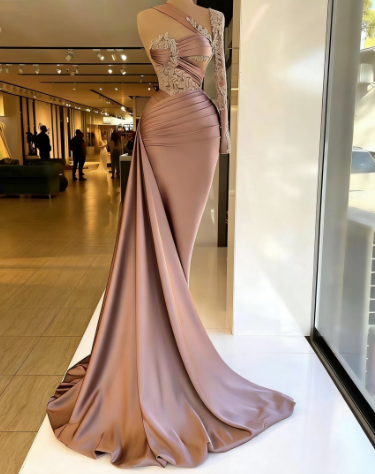 Lace prom dresses, evening dresses, custom make prom dress, arabic prom dress, new arrival evening dresses, fashion evening gowns, elegant prom dress