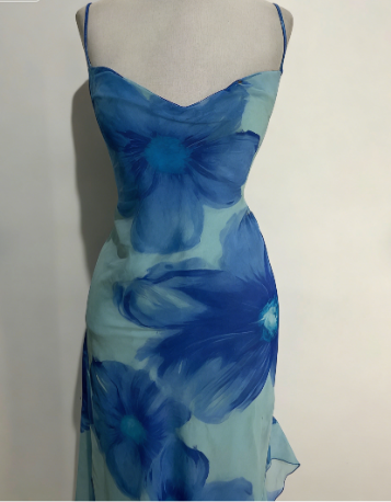 Flowy Chiffon Printed Strapless 19th Birthday Homecoming Dress
