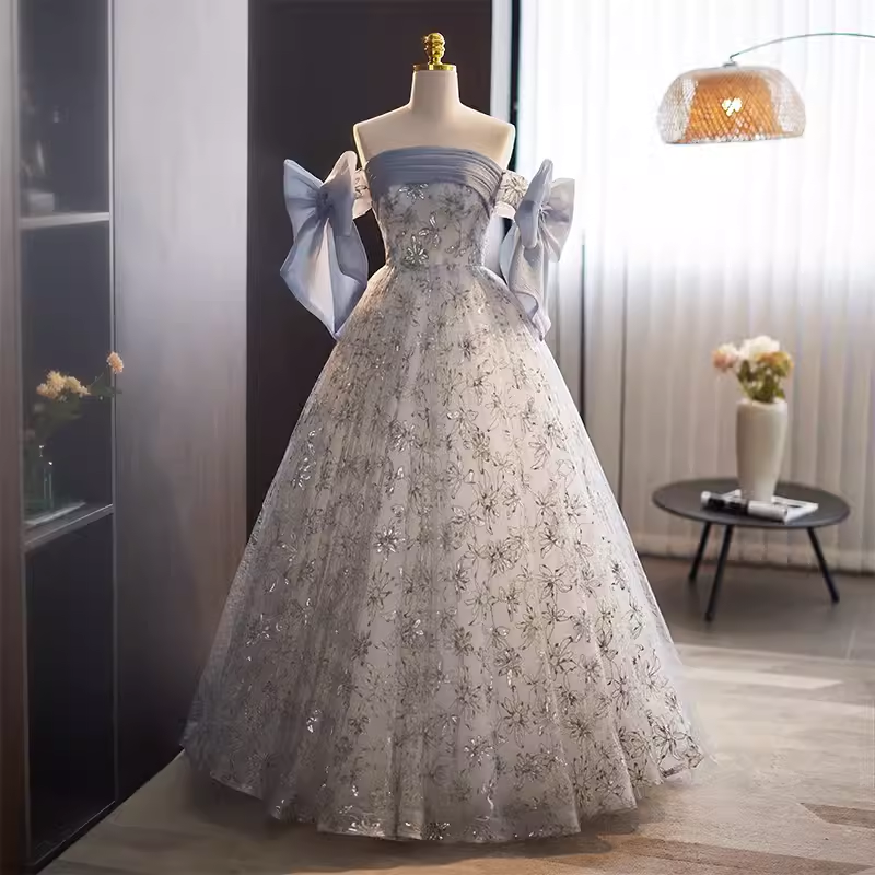 Vintage Ball Gown Strapless Tulle Sweet 16 Dresses