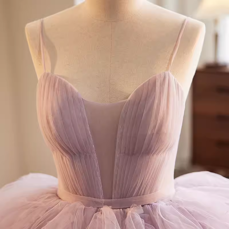 Vintage Ball Gown Strapless Tulle Pink Sweet 16 Dresses