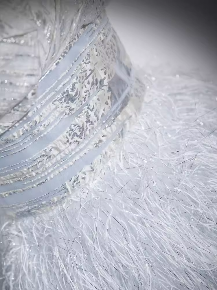 Sparkly A Line Off The Shoulder Silver Gray Feathers Long Prom Dress