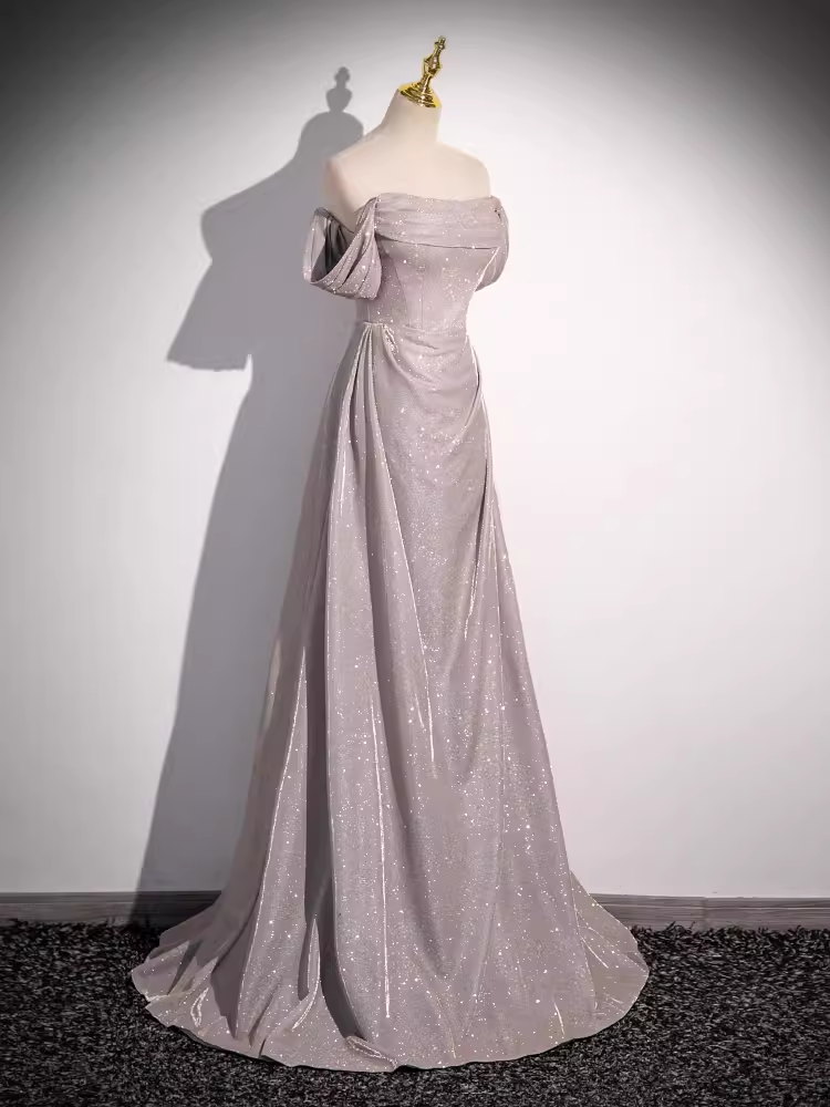 Sexy Sheath Strapless Sequin Long Prom Dress