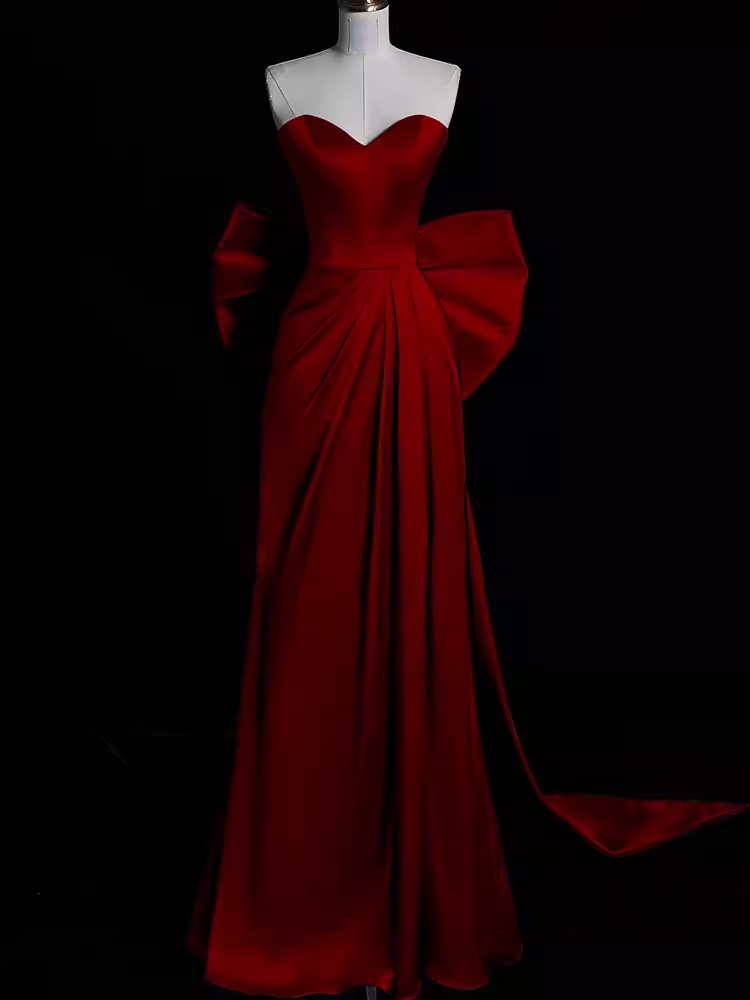 Sexy Mermaid Long Red Prom Dresses