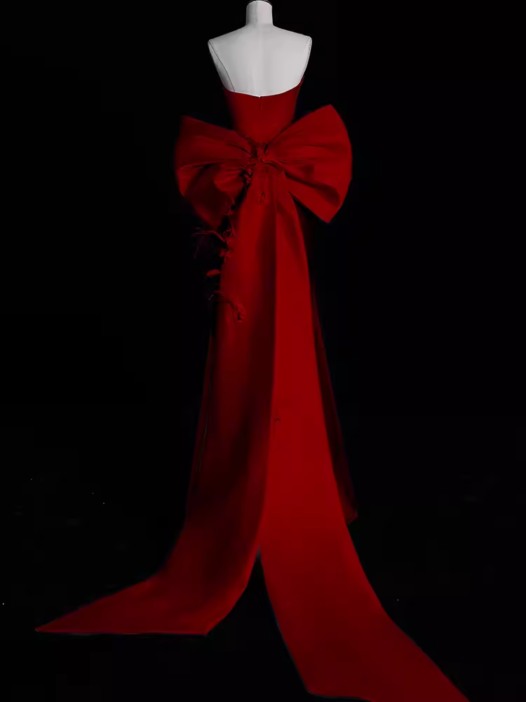 Sexy Mermaid Long Red Prom Dresses
