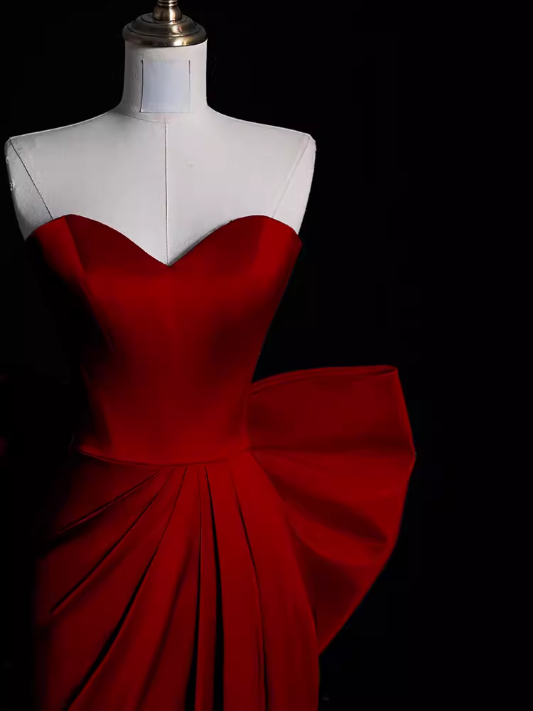 Sexy Mermaid Long Red Prom Dresses