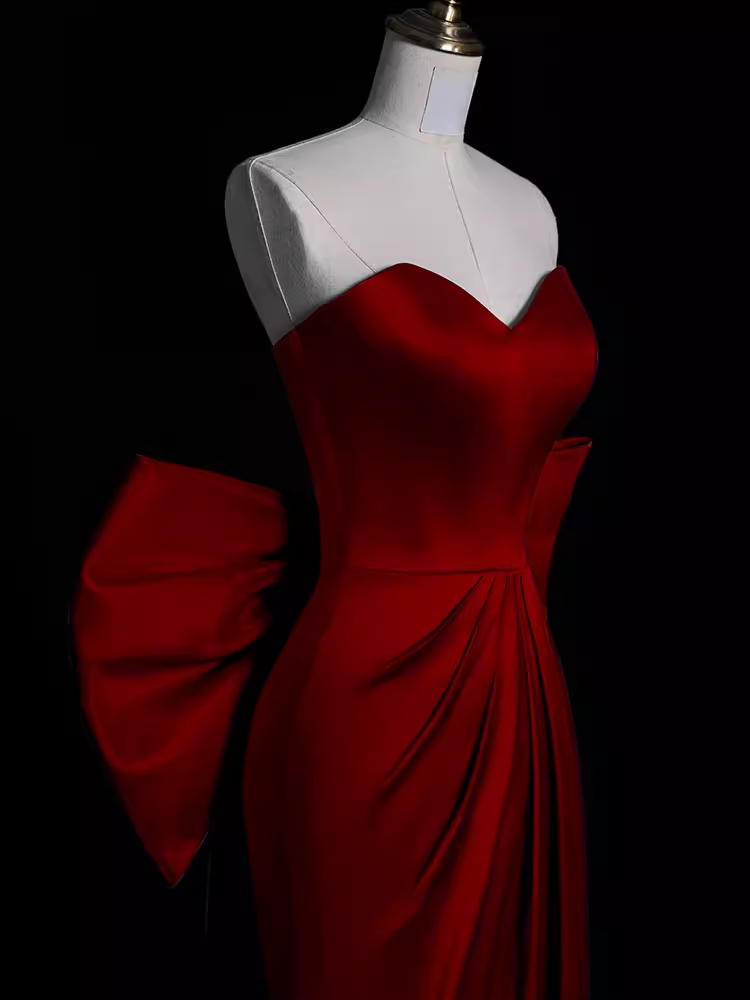 Sexy Mermaid Long Red Prom Dresses