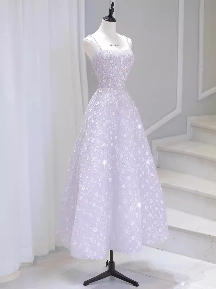 Sexy A Line Sleeveless Pink Floral Long Prom Dress
