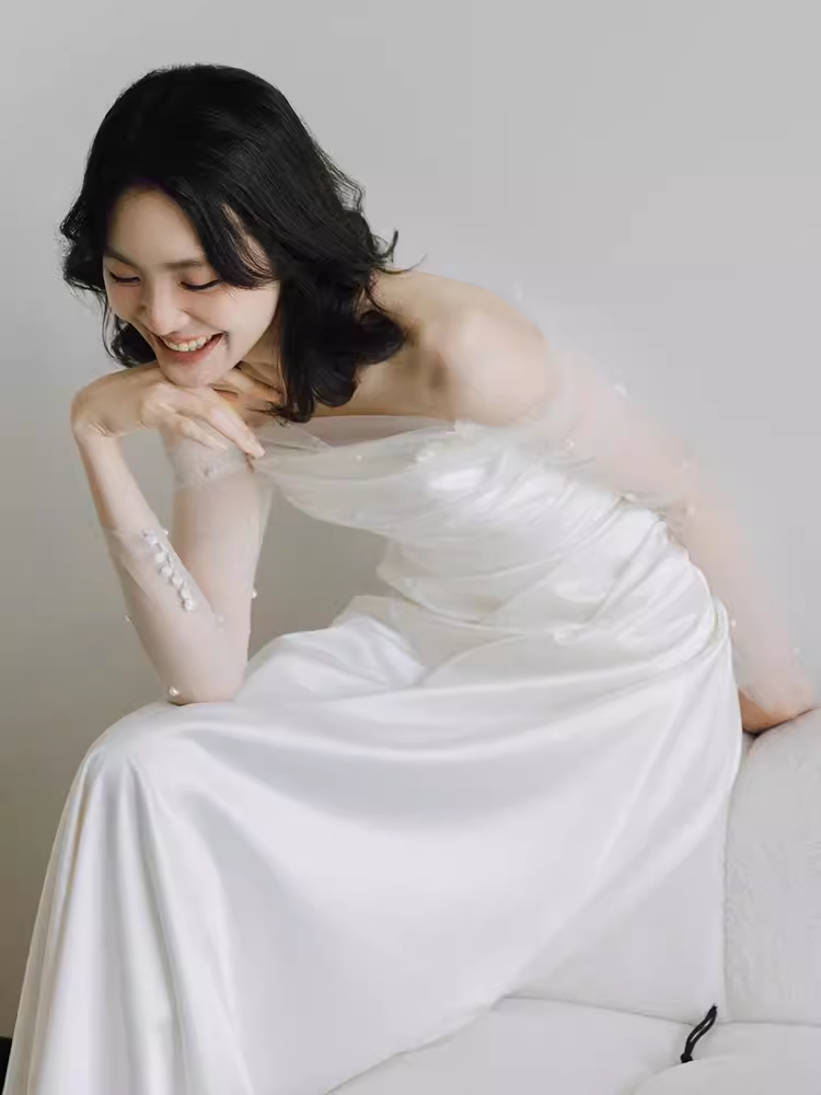 Simple Mermaid Sleeveless Long Prom Dress