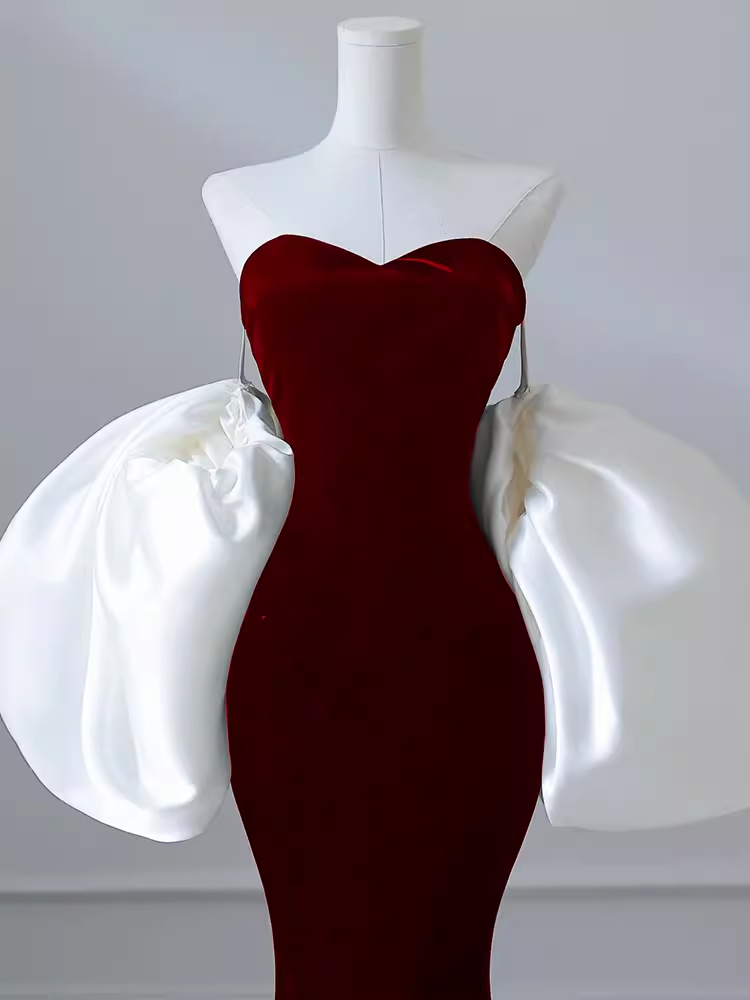 Sexy Mermaid Strapless Neckline Prom Dress