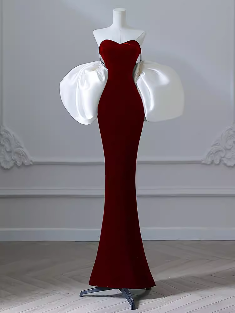 Sexy Mermaid Strapless Neckline Prom Dress