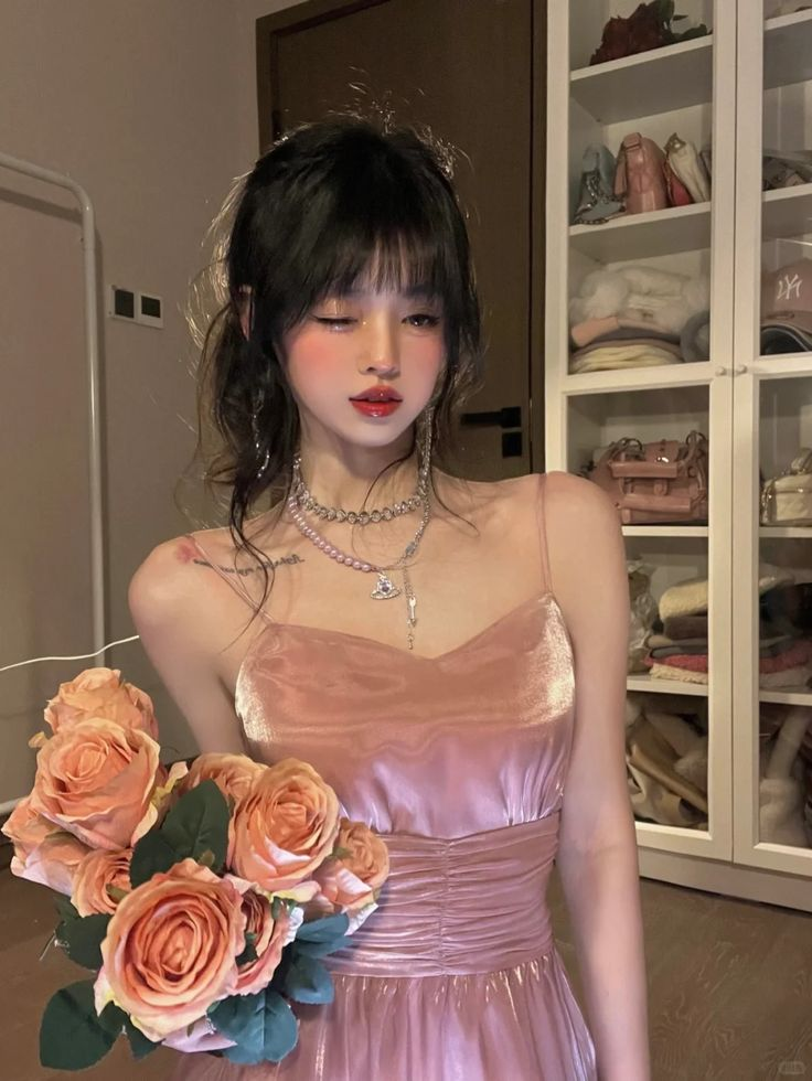 Classy A Line Spaghetti Strap Pink Organza Homecoming Dress Cocktail Dress