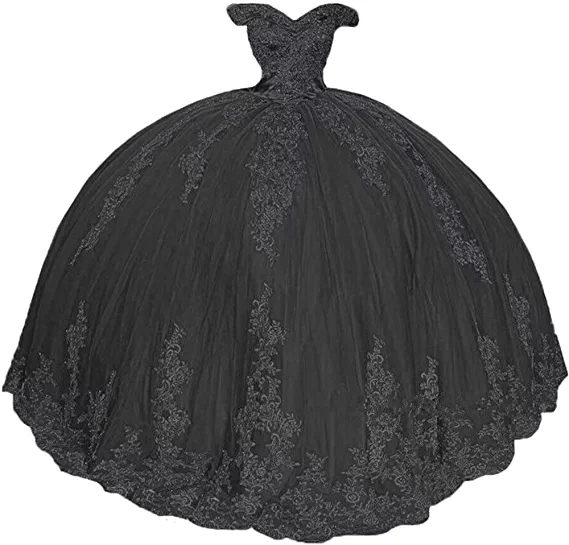 Off The Shoulder Ball Gown Satin Princess Dress With Lace Back With Big Bow