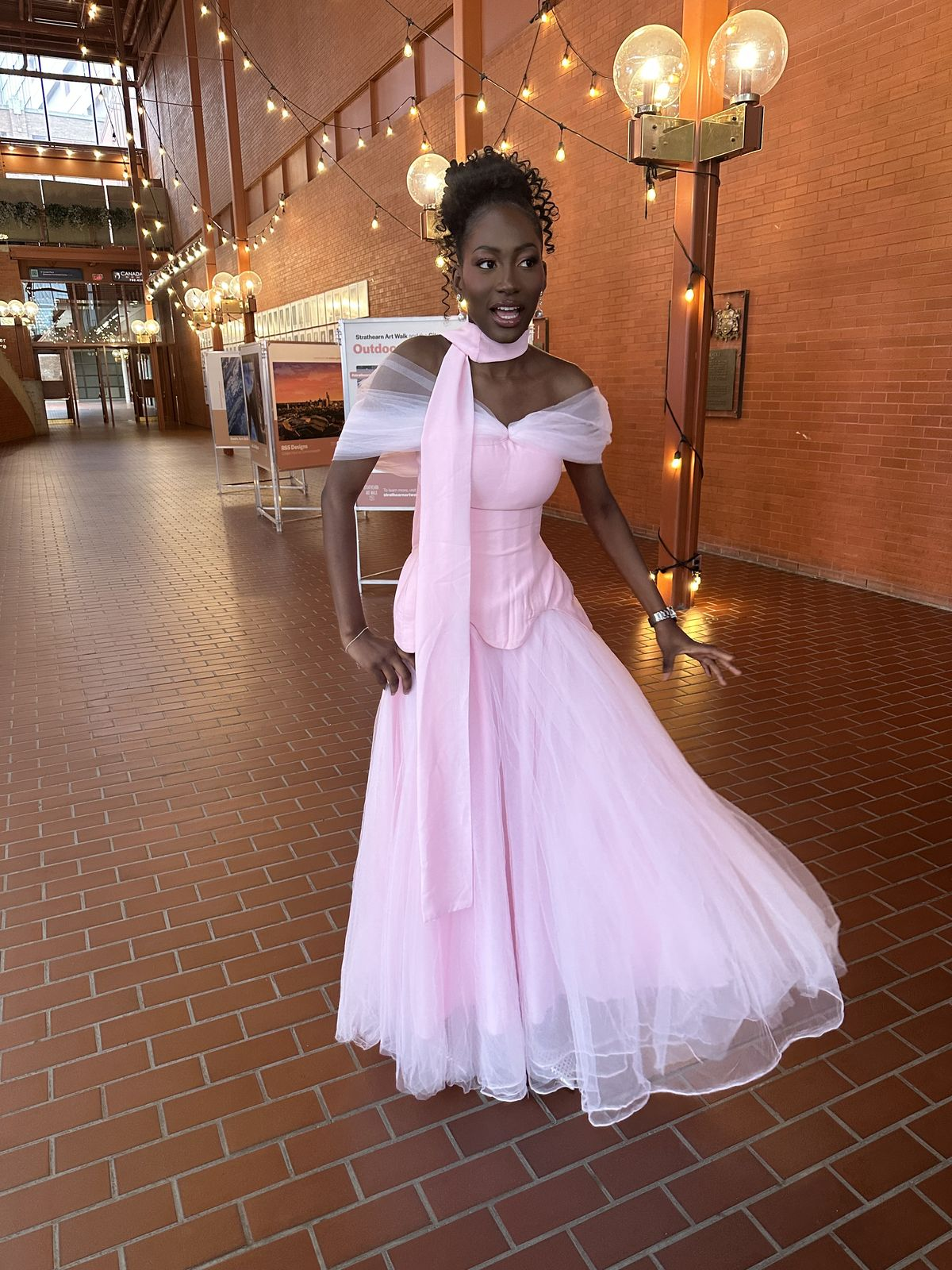 Sweet Off The Shoulder Pink Tulle Satin A Line Long Wedding Guest Dress Formal Bridesmaid Dress