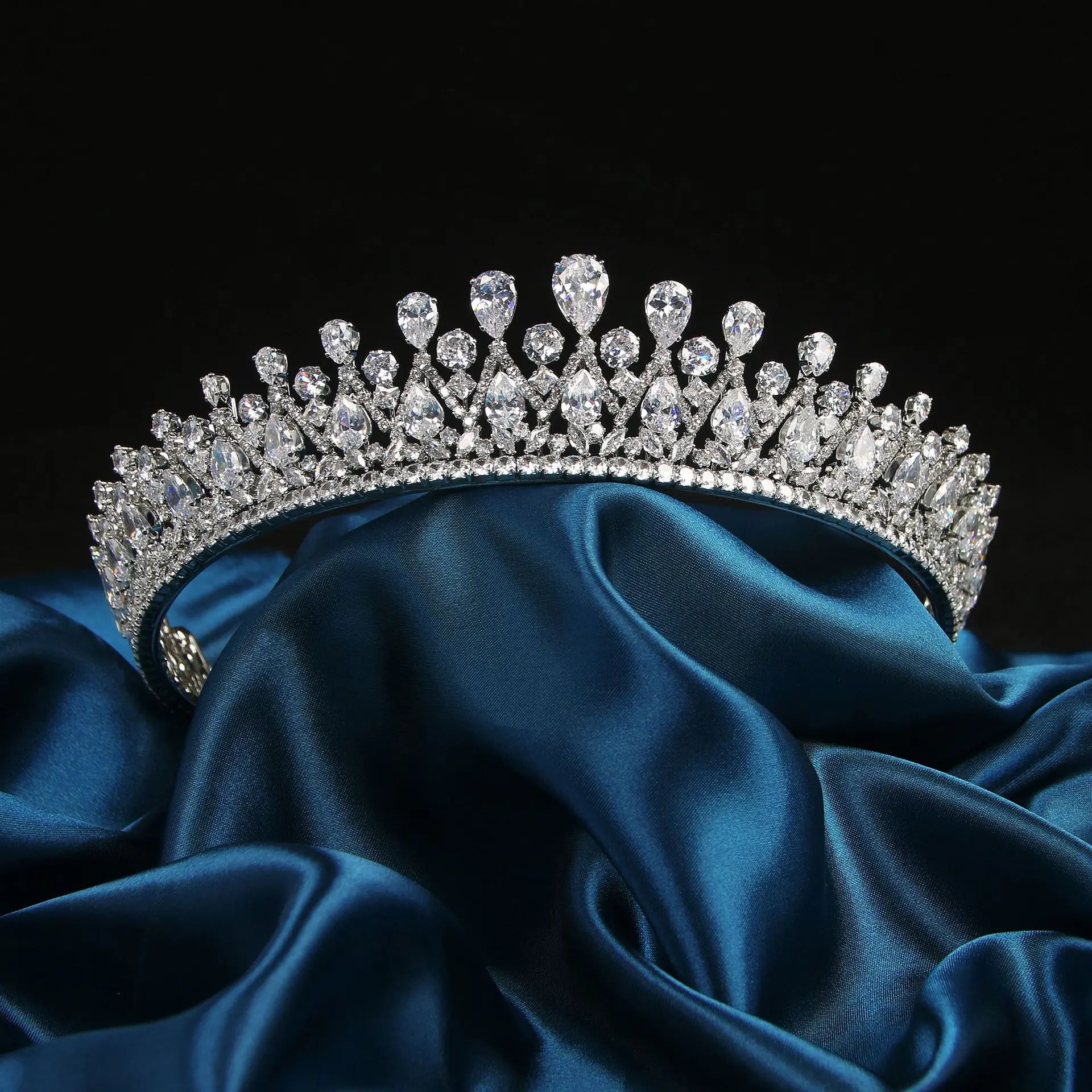 AAA Zircon Zirconia Tiaras Crowns Luxury Headbands For Brides Birthday Gift Headpieces Wedding Hair Accessories Bridal Jewelry
