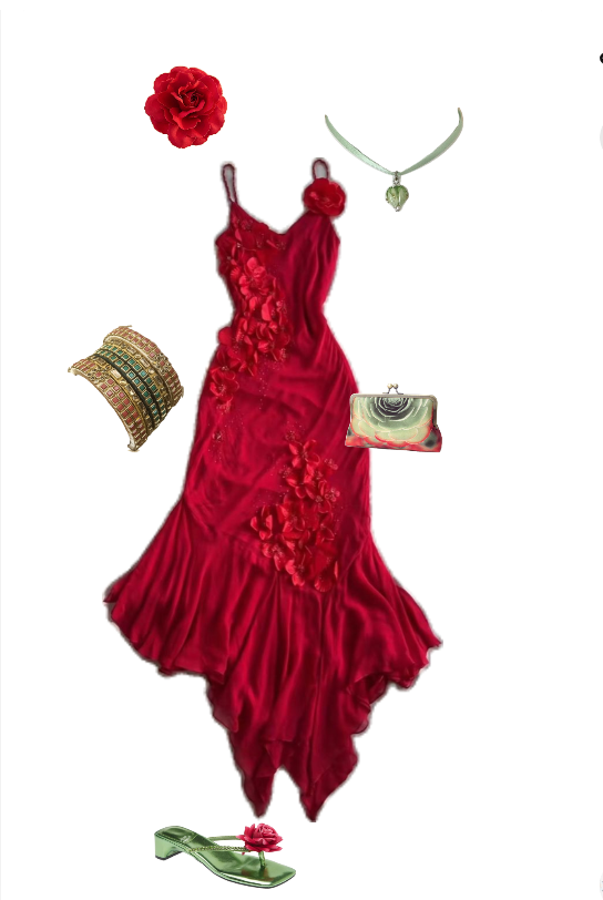Cute High Low Spaghetti Straps Red Chiffon Layers Prom Dresses Evening Dress
