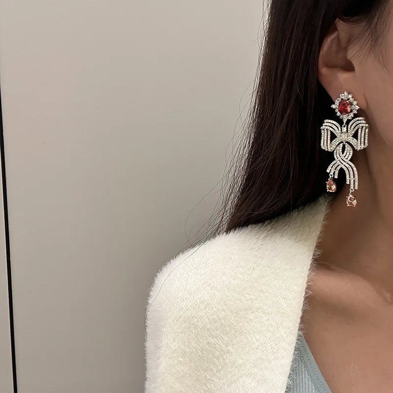 Vintage AAA Zircon Bridal Earrings Zirconia Wedding Earring For Brides Bridesmaids Accessories Women Birthday Gifts Jewelry