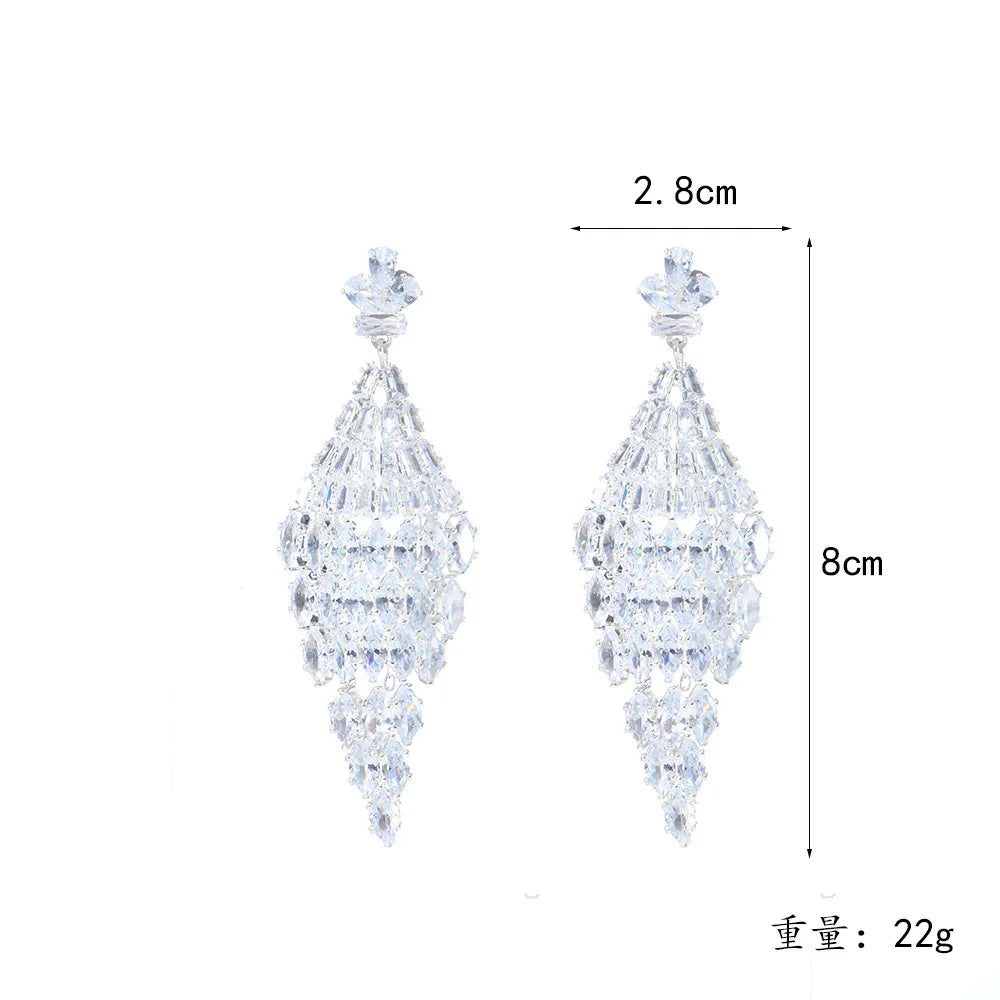 Big Large Zirconia Tiara Crown Birthday Gift Diadem Brides Party Dinner Dress Headband Wedding Accessories Bridal Hair Jewelry