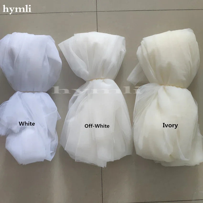 3M 3.5M 4M 5M Cathedral Wedding Veil White Off-White Ivory Lace Applique Long Bridal Veil Metal Comb