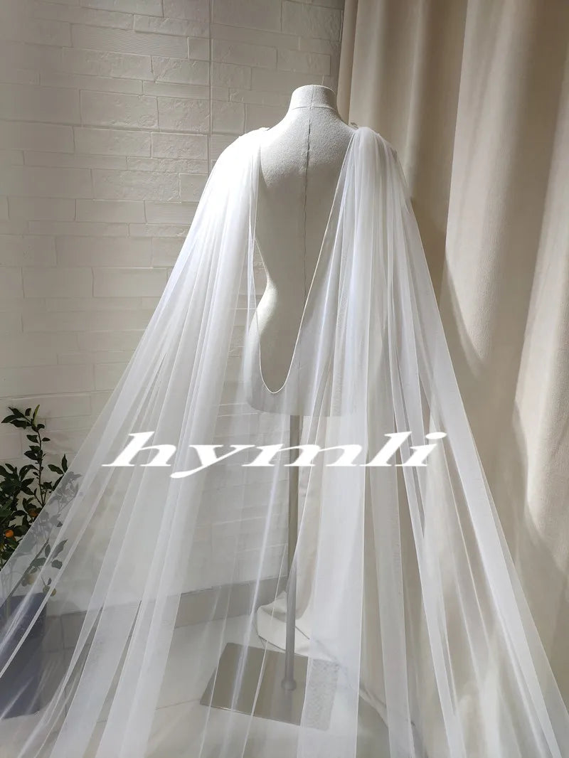 Cathedral Length Wedding Accessories Cape Veil  Bridal Cloak Lace Shoulder Cape Veil