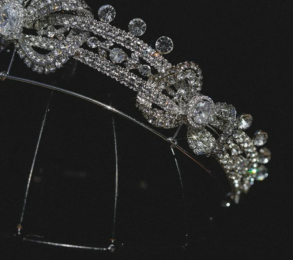 Rhinestones Crystal Tiaras and Crowns Women Headband For Brides Princess Queen Headpiece Wedding Accessories Bridal Hair Jewelry