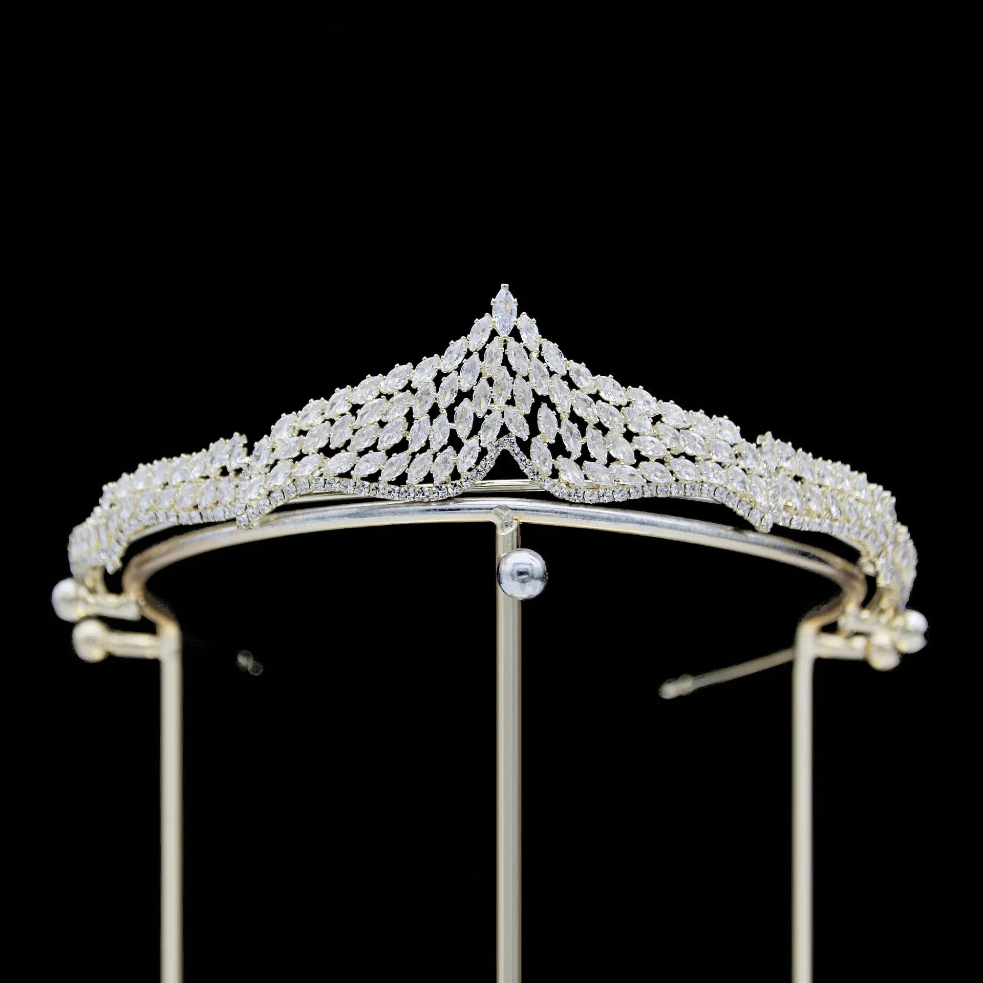 Cubic Zirconia Tiaras and Crowns Zircon Headband For Brides Women Prom Pageant Headpiece Wedding Accessories Bridal Hair Jewelry