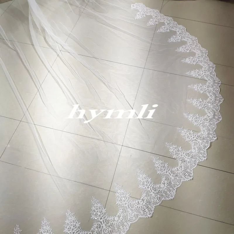 Cathedral Length Wedding Accessories Cape Veil  Bridal Cloak Lace Shoulder Cape Veil
