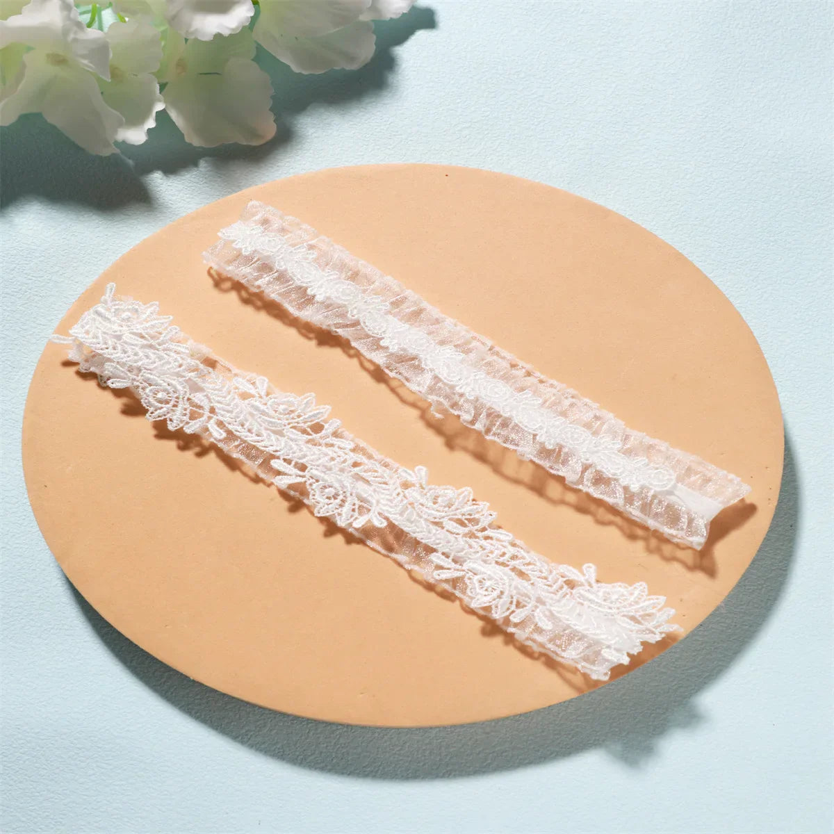 White Flower Bridal Garter Lace Leg Ring Sexy Garters Women Party Thigh Rings Bridal Accessories Bride Jewelry