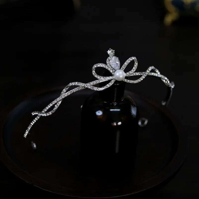 Small Tiara Crown For Wedding Bride Headpiece Crystal Princess Crowns For Women Girl 15 Years Prom Hair Jewelry Bride Headbands as picture