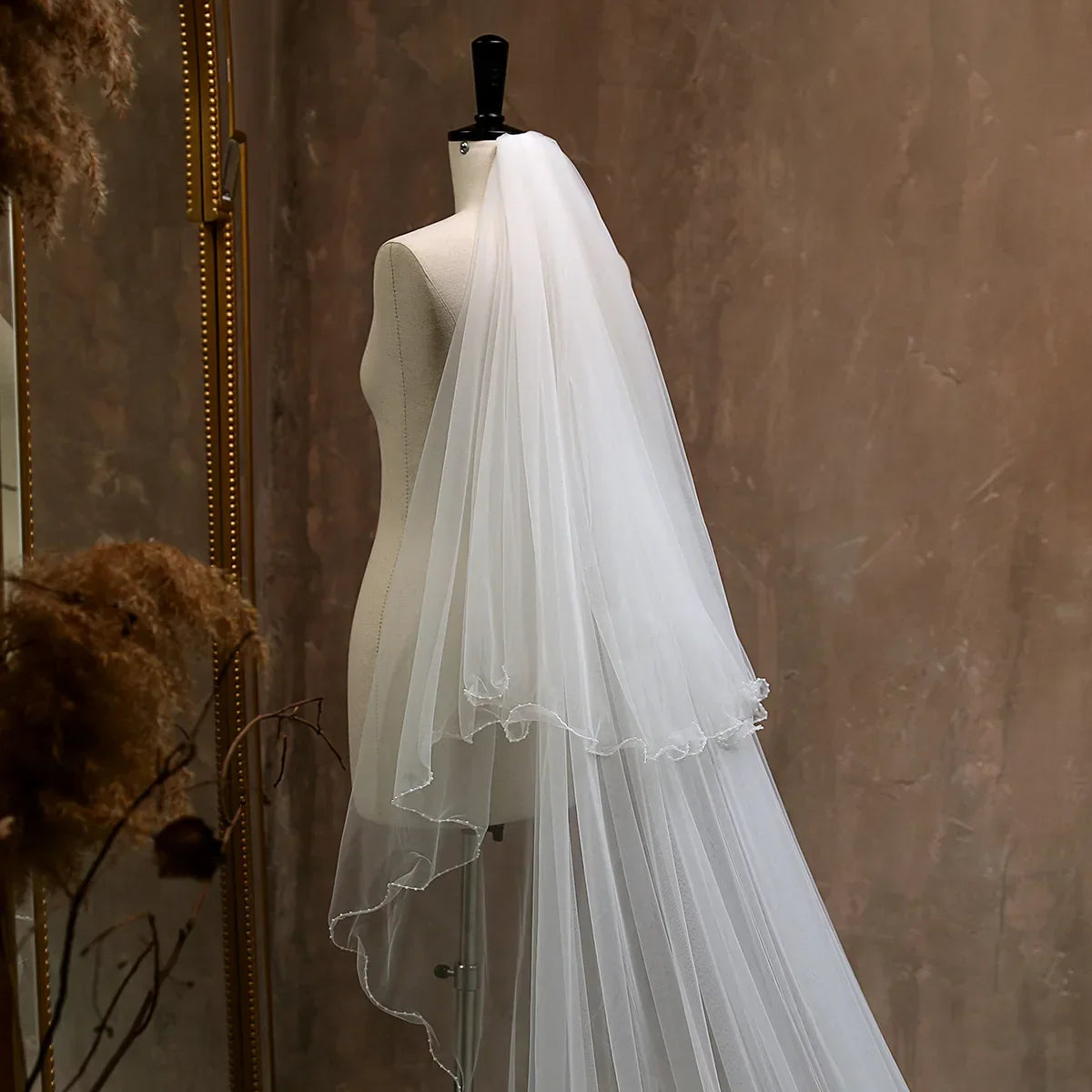 300cm Long Bridal Veil Lace Wedding Veils For Evening Dinner Party Dress Women Girl Gift Hair Accessories Brides Jewelry