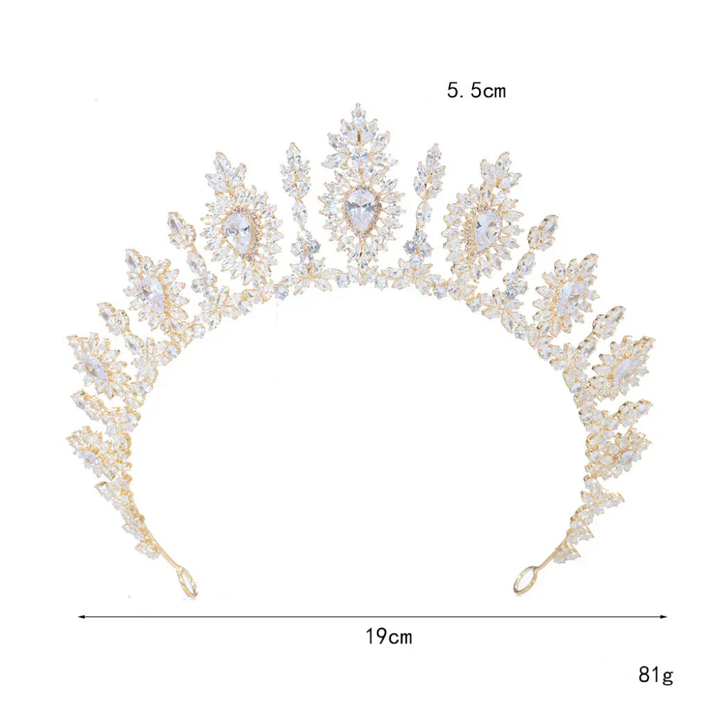 Wedding Hair Accessories AAA Zircon Tiaras and Crowns CZ Zirconia Diadem For Bride Women Princess Queen Headband Bridal Jewelry