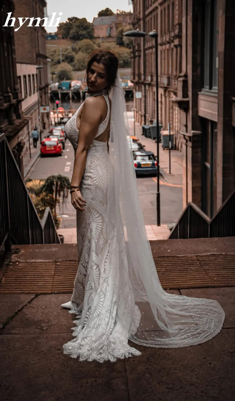 Chapel Length Pearl Veil 1 Layer Bridal Veil