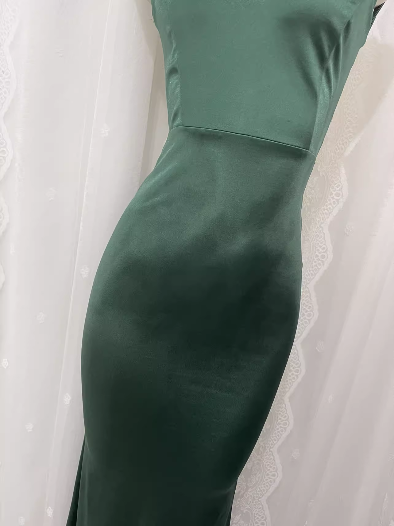 Simple Sheath Spaghetti Straps Green Long Vacation Dress Birthday Outfits