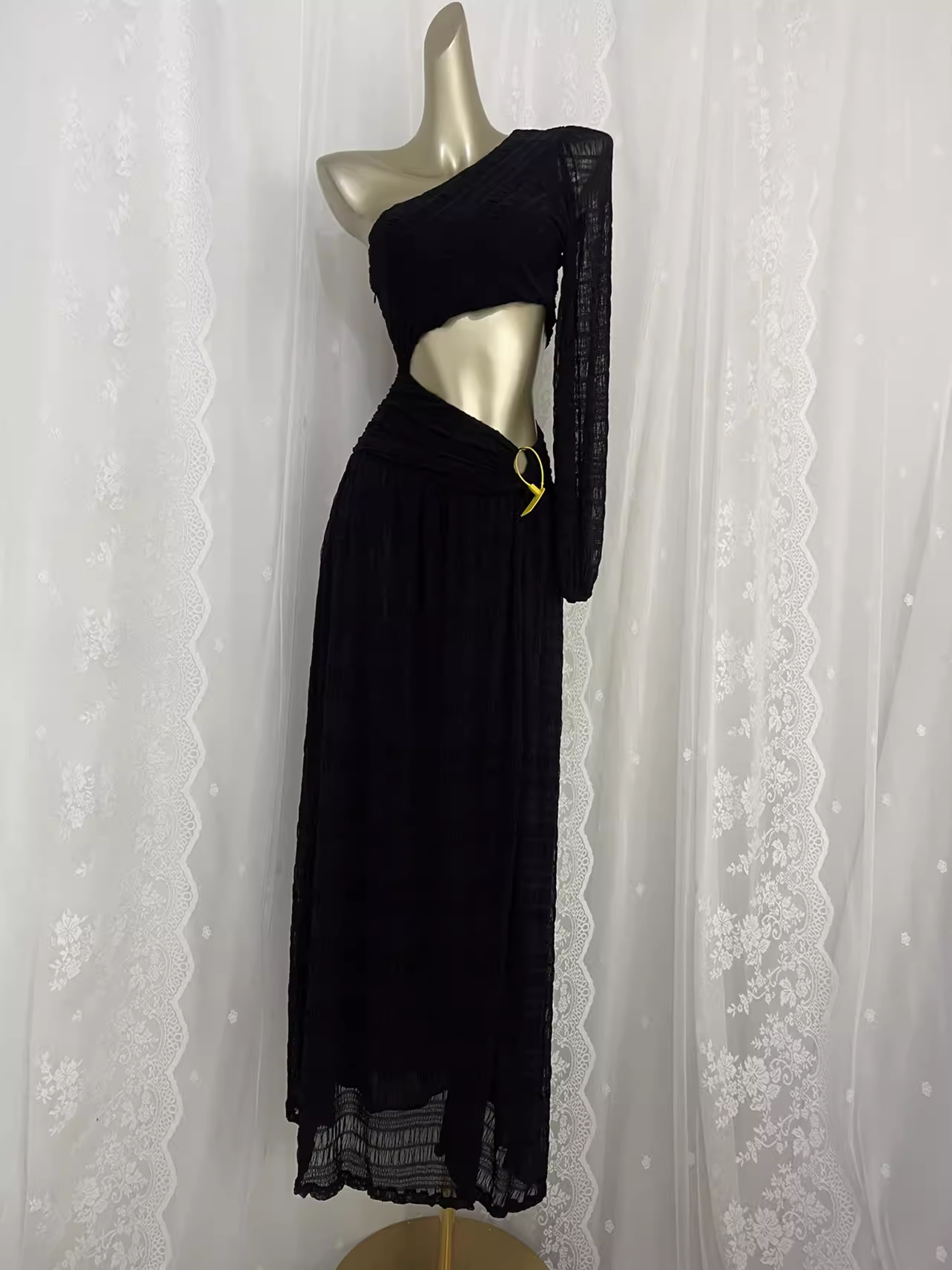 Simple Sheath One Shoulder Black Vacation Beach Dress Birthday Dresses