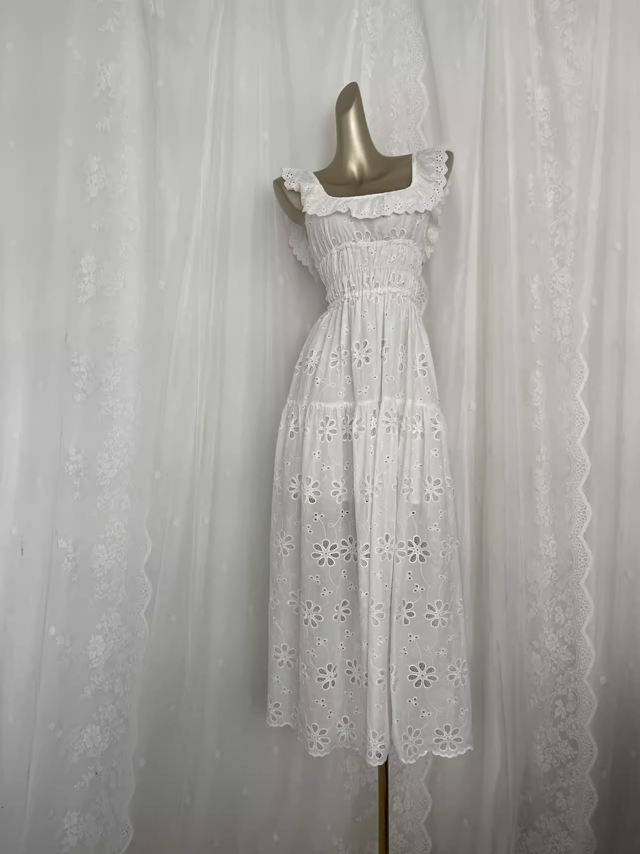 Cute A Line Lace White Vacation Dress Birthday Dresses