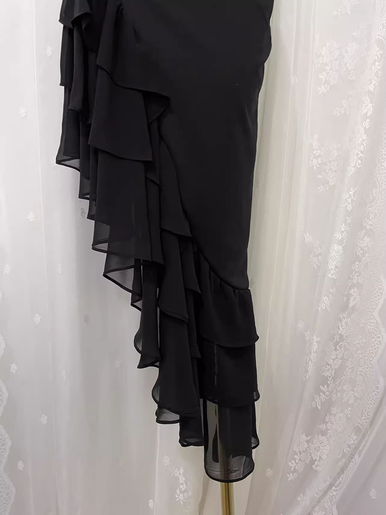 Sexy High Low Black Strapless Vacation Dress Birthday Dresses