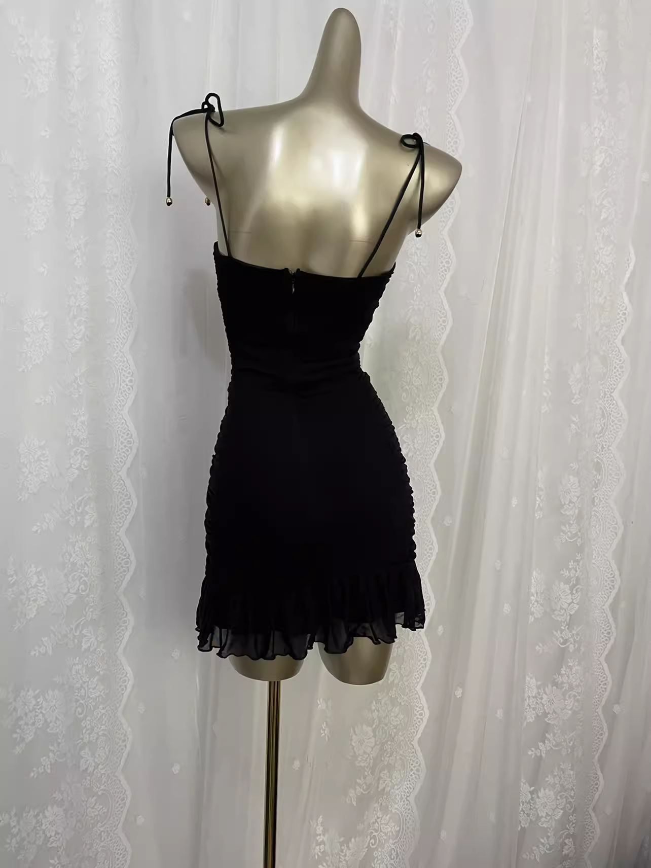 Sexy Sheath Straps Black Travel Vacation Dress Short Birthday Dress