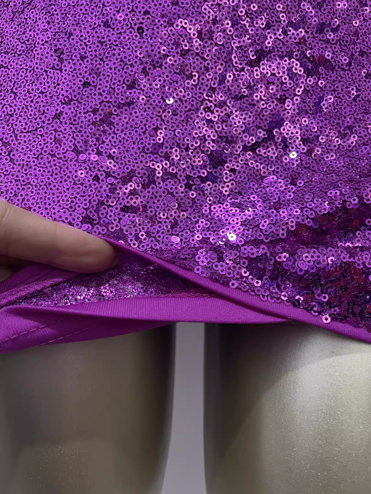 Sexy Sheath Grape Sequin Travel Vacation Dress Short Birthday Dress