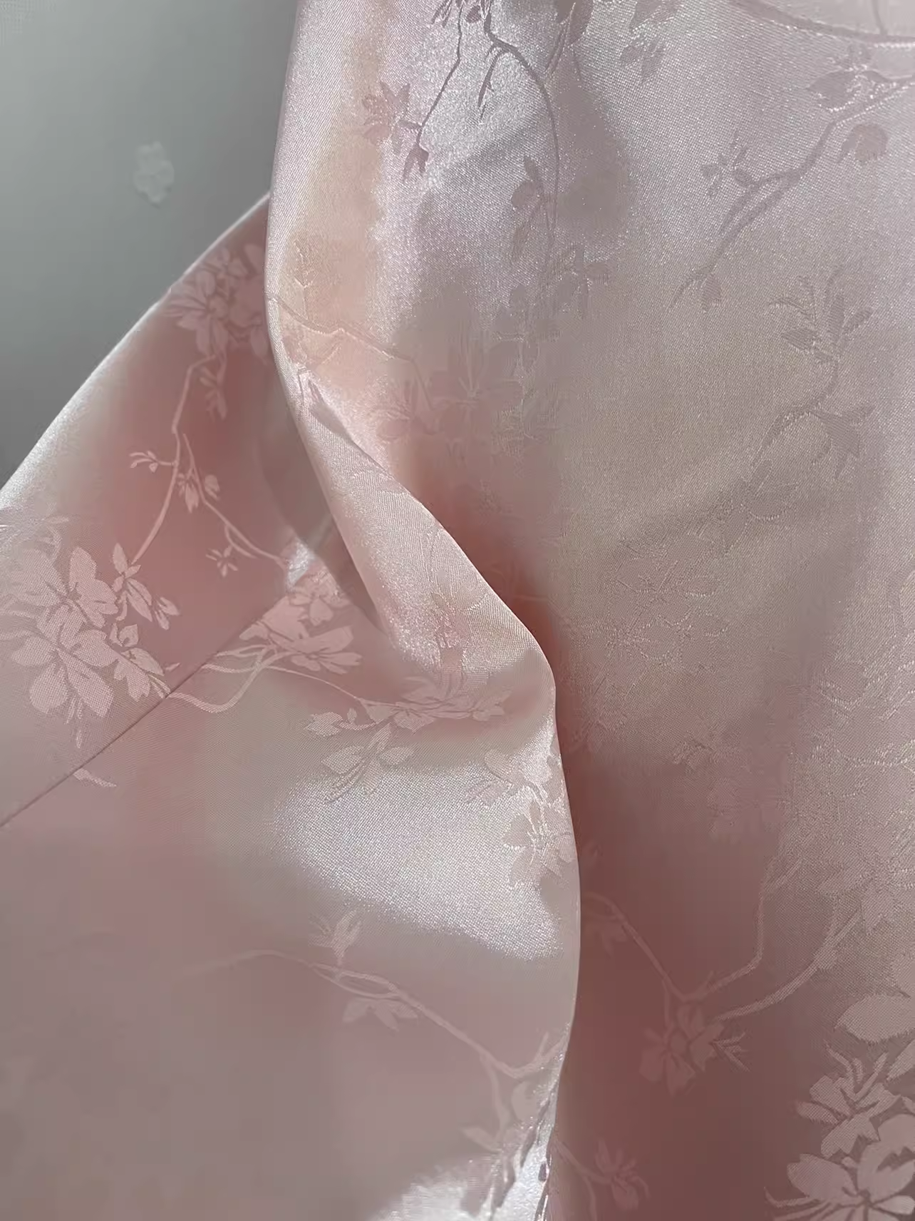 Sexy A line Spagetti Straps Pink Satin Floral Vacation Dress Birthday Dresses