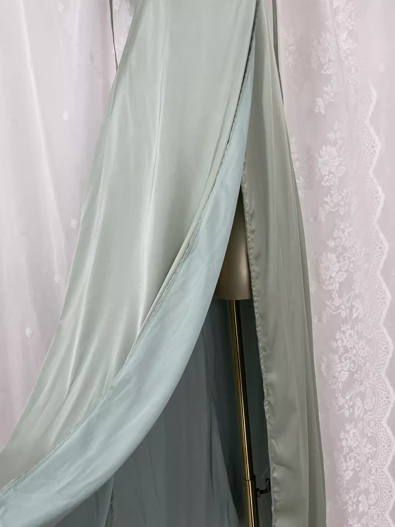 Sexy A line Spaghetti Straps Sage Green Long Vacation Dress Birthday Dresses