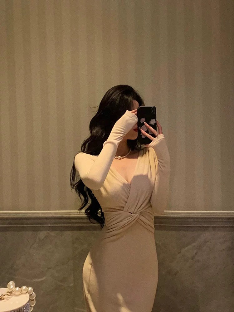 Sexy Sheath V Neckline Long Prom Dresses Birthday Outfits Evening Dress
