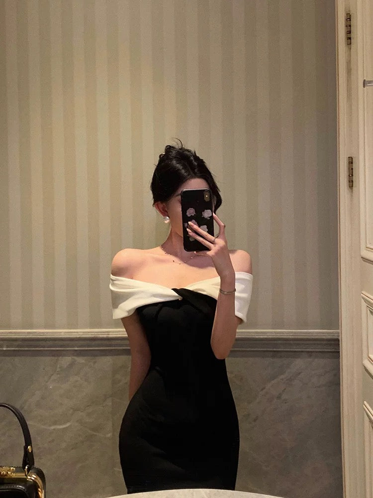 Gorgeous Mermaid Off The Shoulder Black Date Night Dress Prom Dresses Birthday Outfits