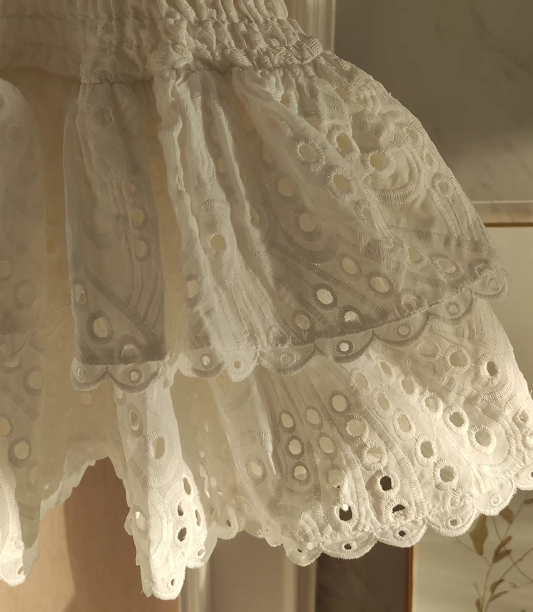Cute Sheath Strapless White Lace Vacation Dress Short Birthday Dresses