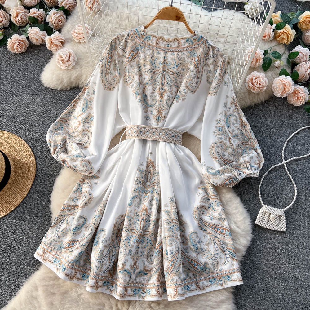 Chic A line Long Sleeves Long Sleeves Holiday Dresses Autumn Beach Dress