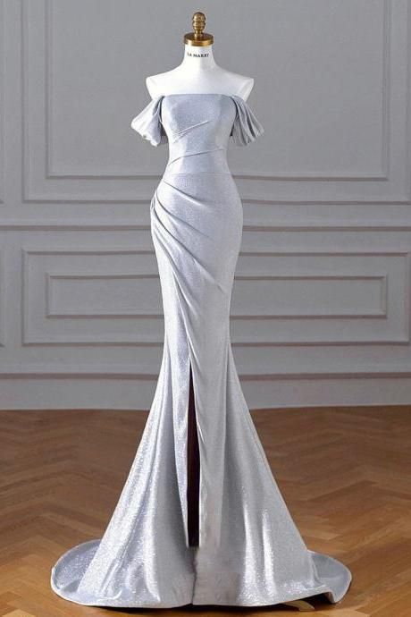 Sexy One-shoulder Evening Dress Slim Annual Show Host Dress Dinner Will Dress Prom Dresses