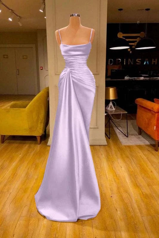 Sexy Sleeveless Spaghetti Strap Prom Dress Mermaid With Ruffles Prom Dresses