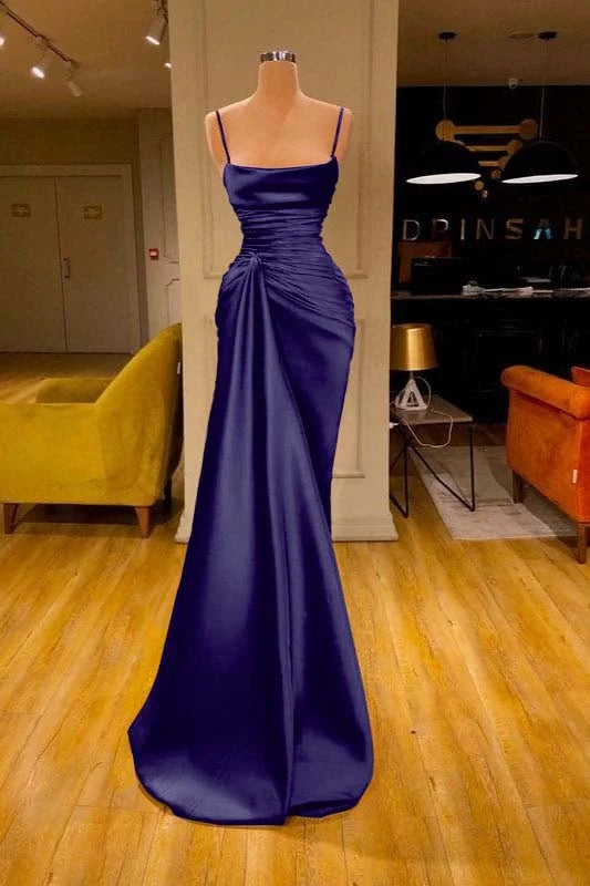 Sexy Sleeveless Spaghetti Strap Prom Dress Mermaid With Ruffles Prom Dresses